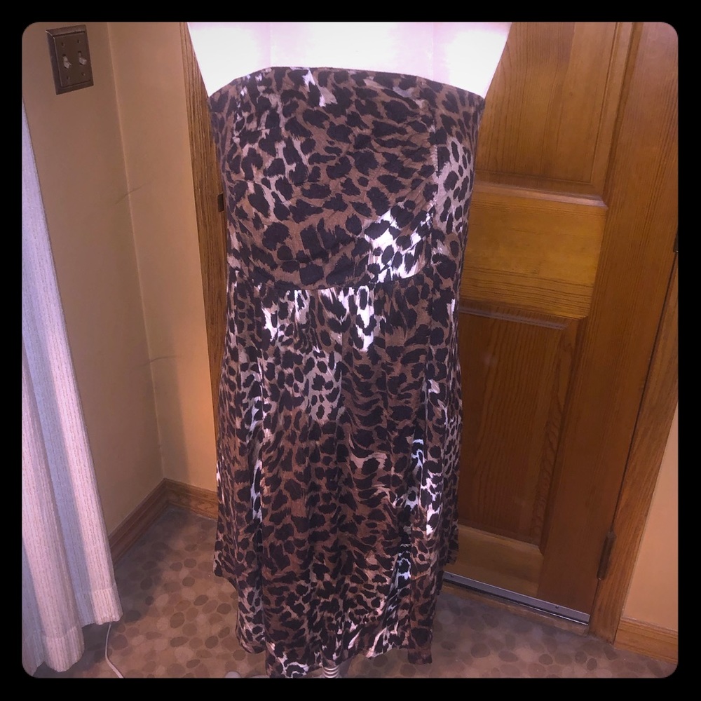 Animal print tube dress